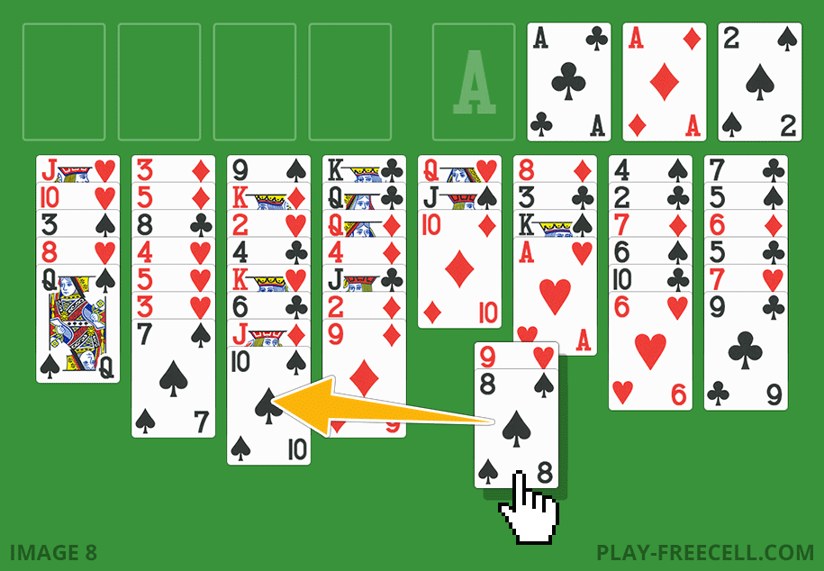 An arrow shows how to move multiple cards at once